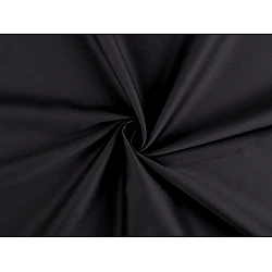 Satin de bumbac, latime 220 cm - Negru (1 Metru)
