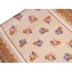 Material fata de masa pvc cu dos textil - Bej deschis (1 Metru)