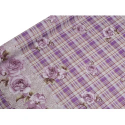 Material fata de masa pvc cu dos textil - Mov deschis (1 Metru)