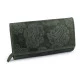 Portofel de dama din piele cu flori - Portocaliu ocru (3 Bucăți) Portofel de dama din piele cu flori - Portocaliu ocru (3 Bucăți)