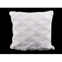 Fata de perna plusata 45x45 cm - Alb (2 Bucăți)