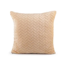 Fata de perna plusata 40x40 cm - Bej (2 Bucăți)