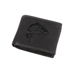 Portofel barbatesc piele 9,5x12 cm - Negru (1 Bucată)