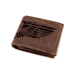 Portofel barbatesc piele 9,5x12 cm - Maro (1 Bucată)