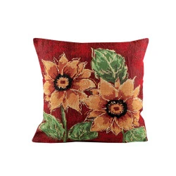 Față de pernă goblen 45x45 cm - Roșu (1 Bucată)