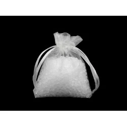 Săculeț cadou organza 7x9 cm - Alb (100 Bucăți)