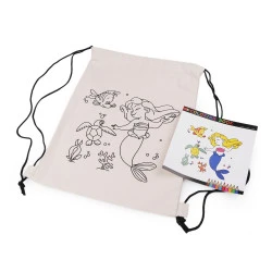Sac din bumbac copii 27x35 cm - Ecru deschis (1 Bucată)
