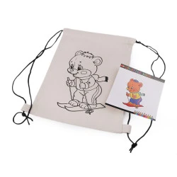 Sac din bumbac copii 27x35 cm - Ecru deschis (1 Bucată)