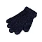 Mănuși chenille pentru copii - Albastru închis (1 Pereche)