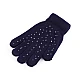 Mănuși tricotate femei/fete cu strasuri - Negru (1 Pereche)