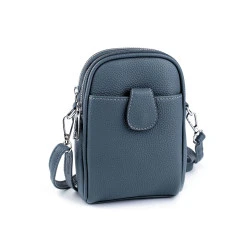 Geanta crossbody dama/fete 14x19 cm - Gri albăstrui deschis (1 Bucată)
