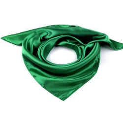 Eșarfă / batic din satin uni 60x60 cm - Verde irlandez (1 Bucată)