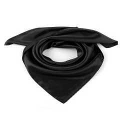 Eșarfă / batic din satin uni 60x60 cm - Negru (1 Bucată)