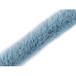 Blană sintetică decorativă, lățime 3 cm - Albastru deschis (1 Metru)
