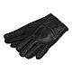 Mănuși de damă decorate cu piele ecologică, tactile - Negru (1 Pereche)