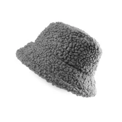 Pălărie teddy cu două fețe - Gri neutral (1 Bucată)
