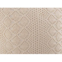 Fata de perna crosetata 45x45 cm - Ecru (2 Bucăți)