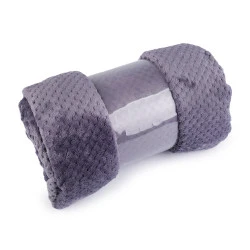 Patura microflanel structurata 150x200 cm - Violet (1 Bucată)
