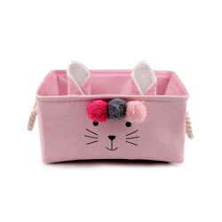 Coș de depozitare - Roz deschis (1 Bucată)