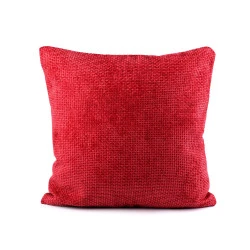 Fata de perna din catifea 45x45 cm - Roșu (1 Bucată)