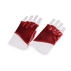 Mănuși fără degete din imitație de latex - Roșu (1 Pereche)