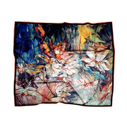 Eșarfă din satin 70x70 cm - Verde mentă (1 Bucată)