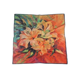Eșarfă din satin 70x70 cm - Cadmium orange (1 Bucată)