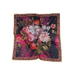 Eșarfă din satin 70x70 cm - Mov rozaliu strident (1 Bucată)