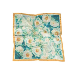 Eșarfă din satin 70x70 cm - Verde salvie deschis (1 Bucată)