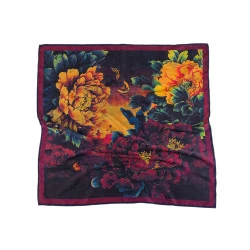 Eșarfă din satin 70x70 cm - Bordo (1 Bucată)