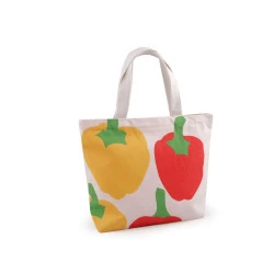 Geanta textila imitatie de in 31x24,5 cm - Ecru deschis (1 Bucată)