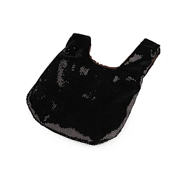 Geanta de mana / geanta cu paiete 26x21 cm - Negru (1 Bucată)