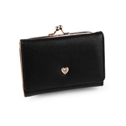 Portofel femei/fete 9x13 cm - Negru (1 Bucată)