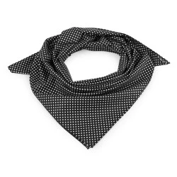 Eșarfă din bumbac cu buline 65x65 cm - Negru (1 Bucată)