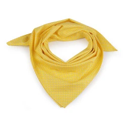 Eșarfă din bumbac cu buline 65x65 cm - Galben (1 Bucată)