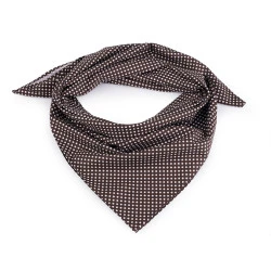 Eșarfă din bumbac cu buline 65x65 cm - Maro (1 Bucată)