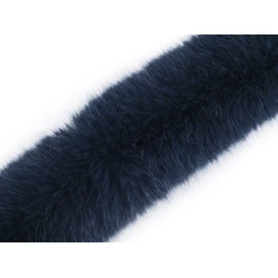 Blana sintetica decorativa plata latime 9 cm - Albastru închis (1 Metru)