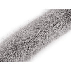 Blana sintetica decorativa plata latime 9 cm - Gri neutral (1 Metru)