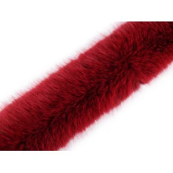 Blana sintetica decorativa plata latime 9 cm - Roșu închis (1 Metru)