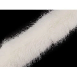 Blana sintetica decorativa plata latime 9 cm - Off white (1 Metru)