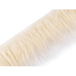 Blană sintetică decorativă pentru figurine, lățime 13 cm - Crem deschis (1 Metru)