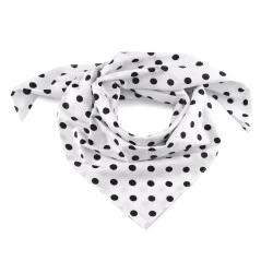 Batic din bumbac cu buline 70x70 cm - Alb (1 Bucată)