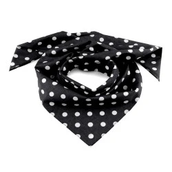 Batic din bumbac cu buline 70x70 cm - Negru (1 Bucată)