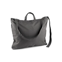 Geanta mare solida cu captuseala si fermoar 50x42 cm - Gri închis (1 Bucată)