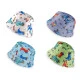 Pălărie de vară copii/băieți dinozaur - Albastru azur (1 Bucată)