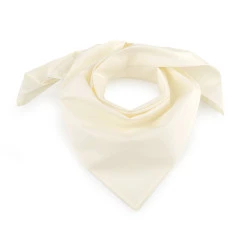Eșarfă din bumbac, culoare uni, 70x70 cm - Crem deschis (1 Bucată)
