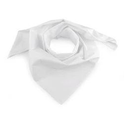 Eșarfă din bumbac, culoare uni, 70x70 cm - Alb (1 Bucată)