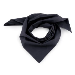 Eșarfă din bumbac, culoare uni, 70x70 cm - Albastru închis (1 Bucată)