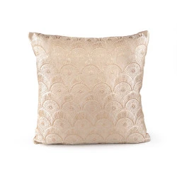 Fata de perna brodata 45x45 cm - Bej deschis (2 Bucăți)