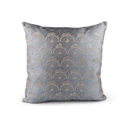 Fata de perna brodata 45x45 cm - Turcoaz (2 Bucăți)